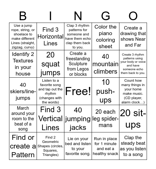 Specialist BINGO! Bingo Card