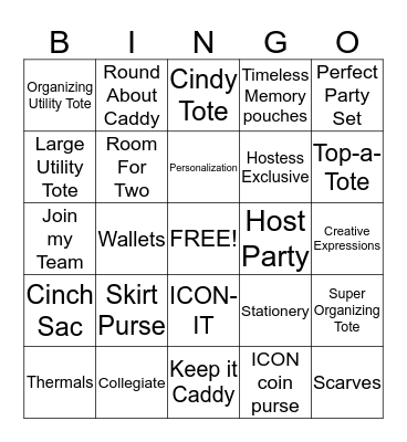 Thirty-One  Bingo Card