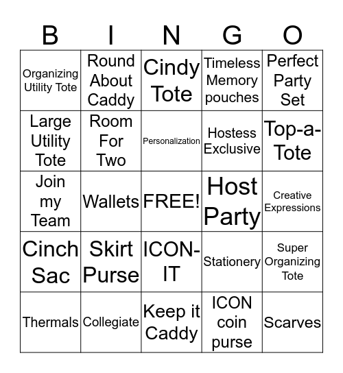 Thirty-One  Bingo Card