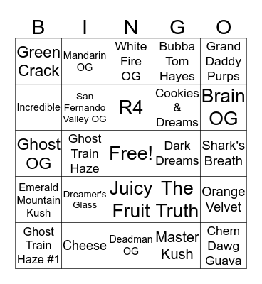 Advanced Bingo 1 Bingo Card