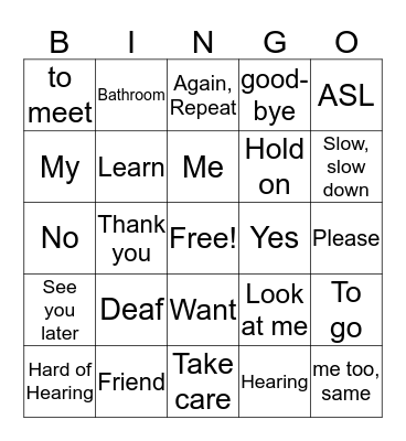Making Conversation Bingo Card