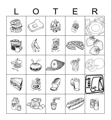 El desayuno o El almuerzo Bingo Card