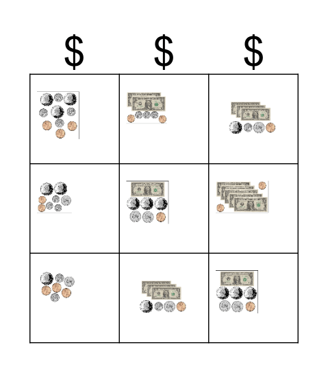 Money Bingo Card