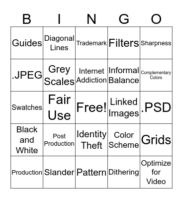 DM1 Vocabulary Exam Review Set 3 Bingo Card