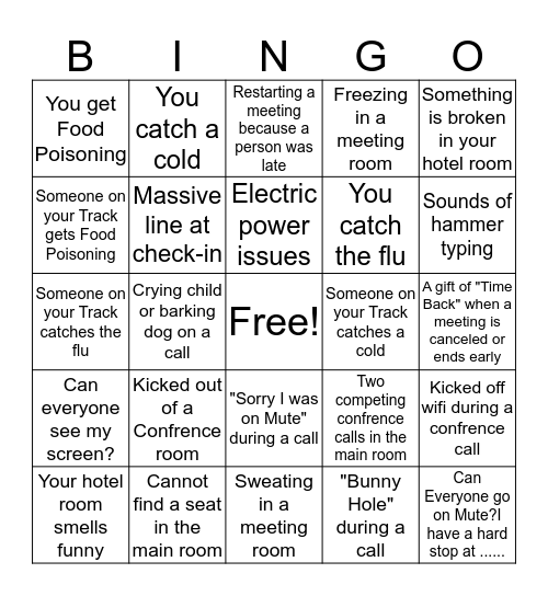 Rio Bingo Card