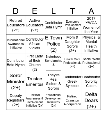 ENSA BINGO 2018  Bingo Card