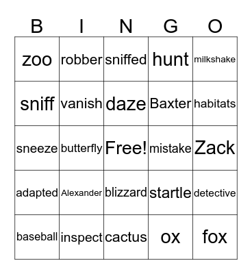 RM 33-34 Bingo Card