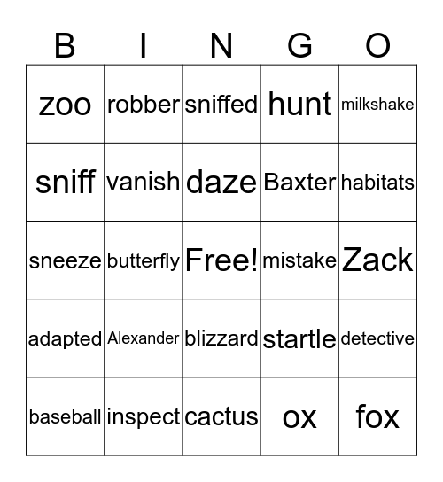 RM 33-34 Bingo Card