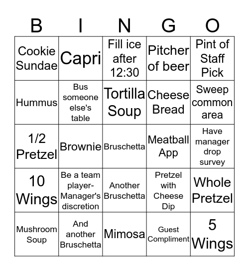 Super Saturday Bingo Card