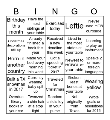 LADIES NIGHT OUT Bingo Card