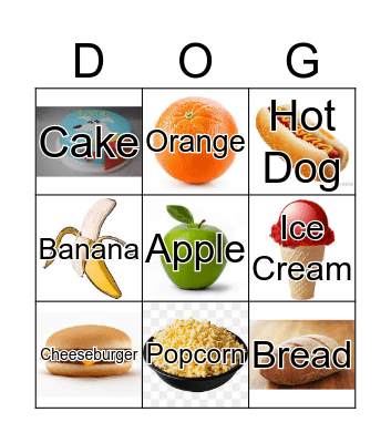 Krypto's Food Bingo Card