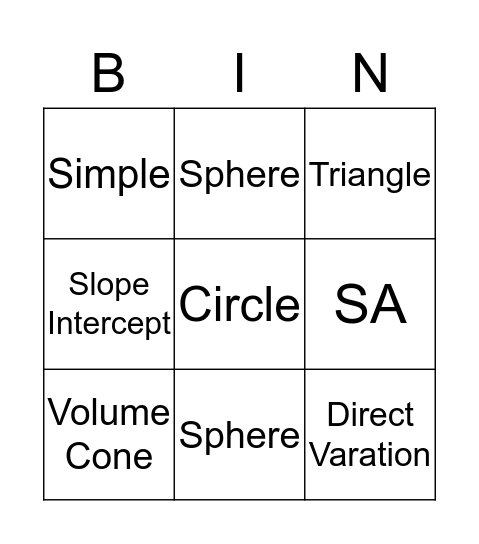 Bingo Card