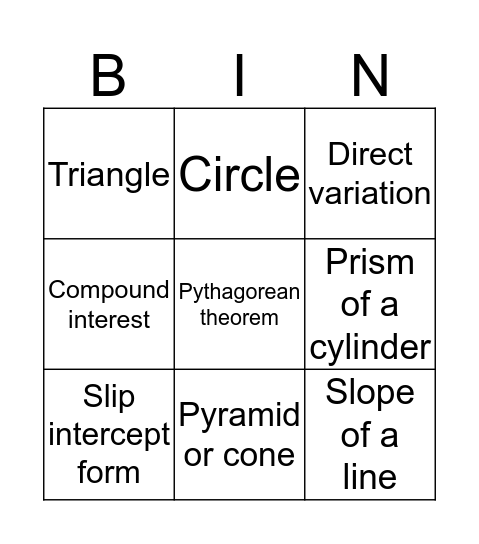 Bingo Card