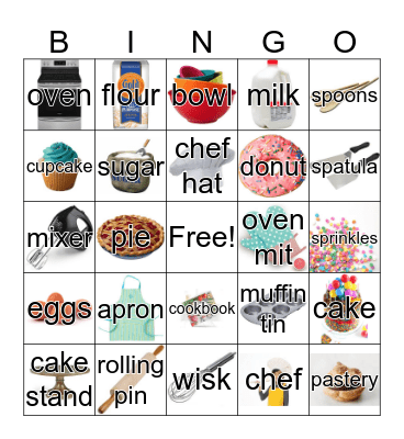 Baking Bingo Card