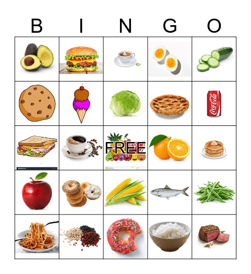 FOOD Bingo Card