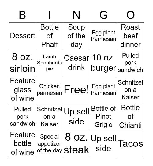 Lounge Bingo contest from 11th of Jan-10th of Feb Bingo Card