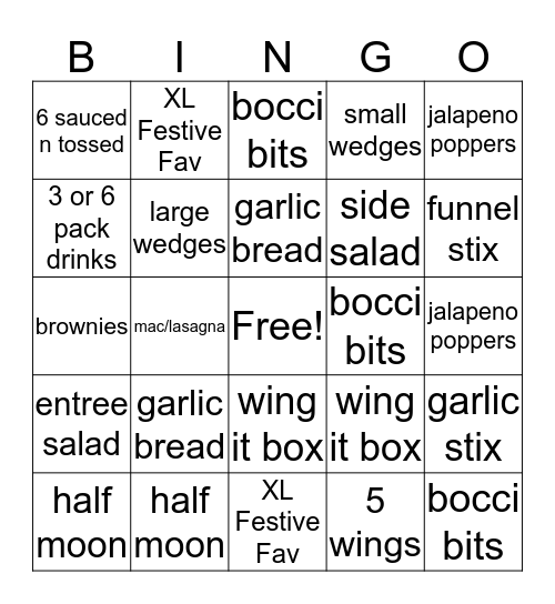 SALESMANIA!! Bingo Card