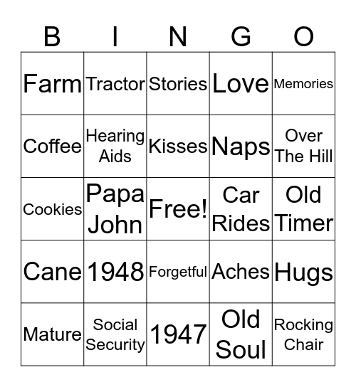 Bingo Card