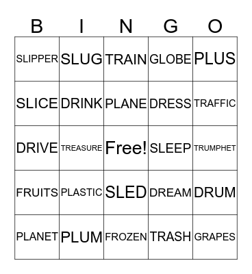 WORD BINGO! Bingo Card