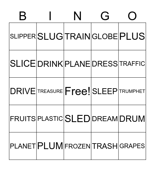 WORD BINGO! Bingo Card