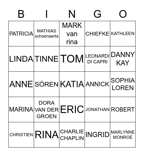 Willen is Bingo Card