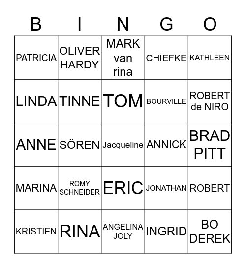 Willen is Bingo Card