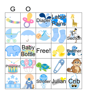 JULIAN EDWARD Bingo Card