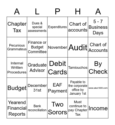 Undergraduate Round Up ALPHA Bingo * Bingo Card