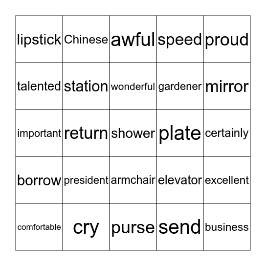 HW_ELEM_U4 & 5 Bingo Card