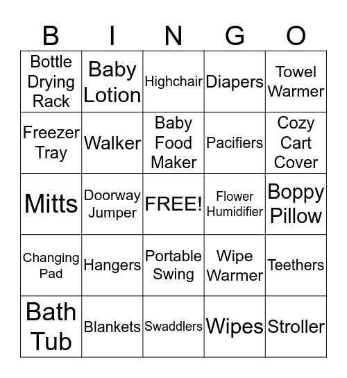 Tasha's Tea Party Baby Shower! Bingo Card