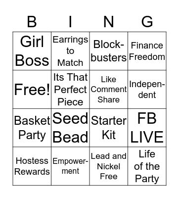 Paparazzi Blingo Bingo Card