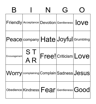 Women of the New Testament Bingo Card