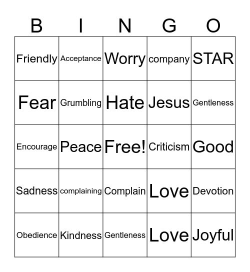 Women of the New Testament Bingo Card