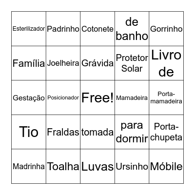 Bingo da Malu Bingo Card