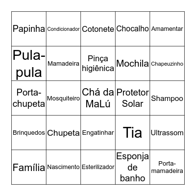Bingo da Malu Bingo Card