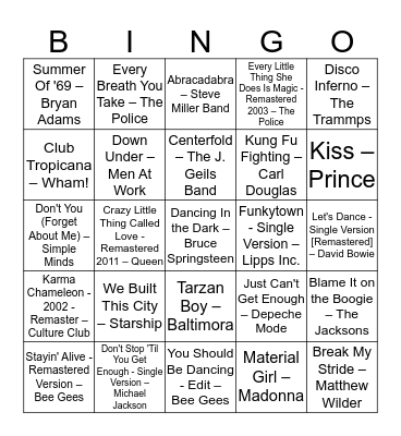 ALL4FUN Bingo Card