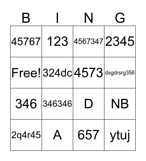 WELCOME BACK Bingo Card