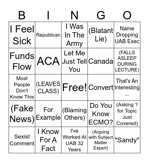 BOBO Bingo Card