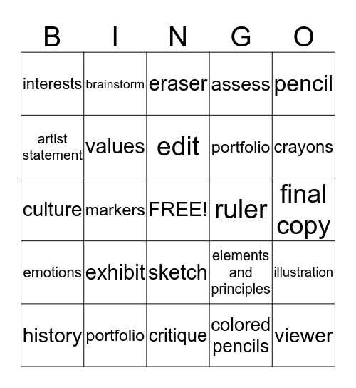 Who Am I? Bingo Card