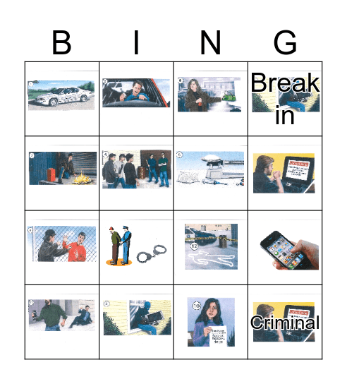 POLICE Bingo Card