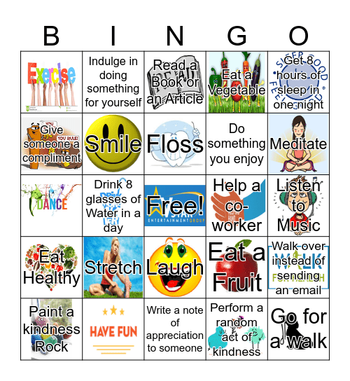 VStar Wellness Wednesday  BINGO Card