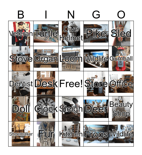 Taylor County Historical Museum Bingo Card