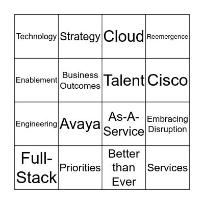 Carousel Industries | SKO Buzzword Bingo Card