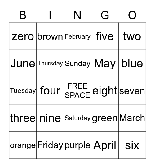Bingo Card