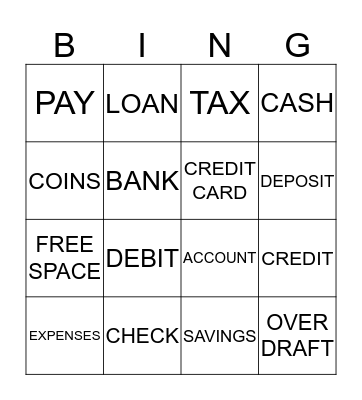 FINANCE BINGO Card