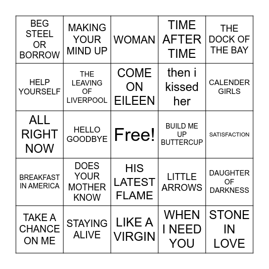 NISSAN Bingo Card
