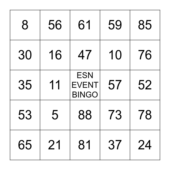 VERBINDEN MET BINGO Card