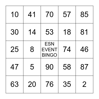 VERBINDEN MET BINGO Card