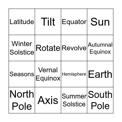 Science Bingo! Bingo Card