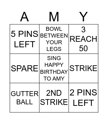 BOWLING TEAM BINGO Card